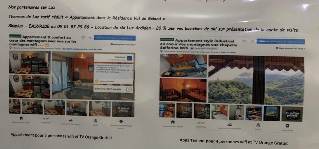 Appartement Tt Confort Au Coeur Des Montagnes Vue Sur Les Montagnes II Wifi Luz-Saint-Sauveur Exteriér fotografie
