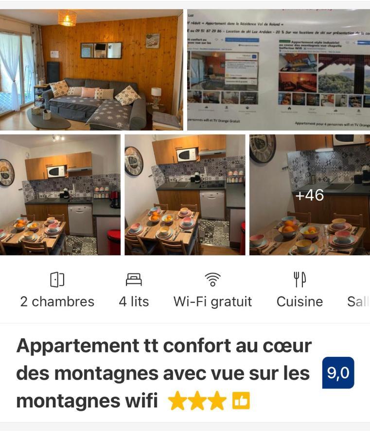 Appartement Tt Confort Au Coeur Des Montagnes Vue Sur Les Montagnes II Wifi Luz-Saint-Sauveur Exteriér fotografie